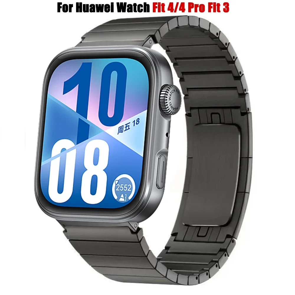

Роскошный ремешок из нержавеющей стали для Huawei Watch Fit 4 Pro, металлический ремешок для часов, браслет Correa для Huawei Watch Fit 4 Fit 3, ремешок на запястье