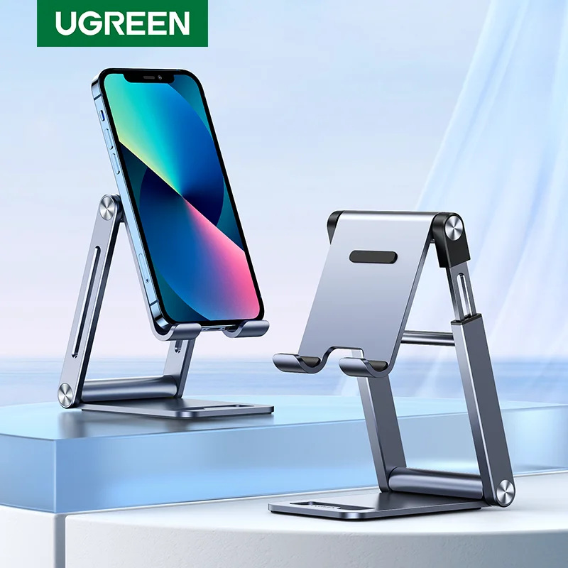 UGREEN stojak na telefon aluminiowy telefon komórkowy regulowany uchwyt na telefon biurkowy na iPhone 13 12 Pro Max Tablet uchwyt do montażu na stojaku