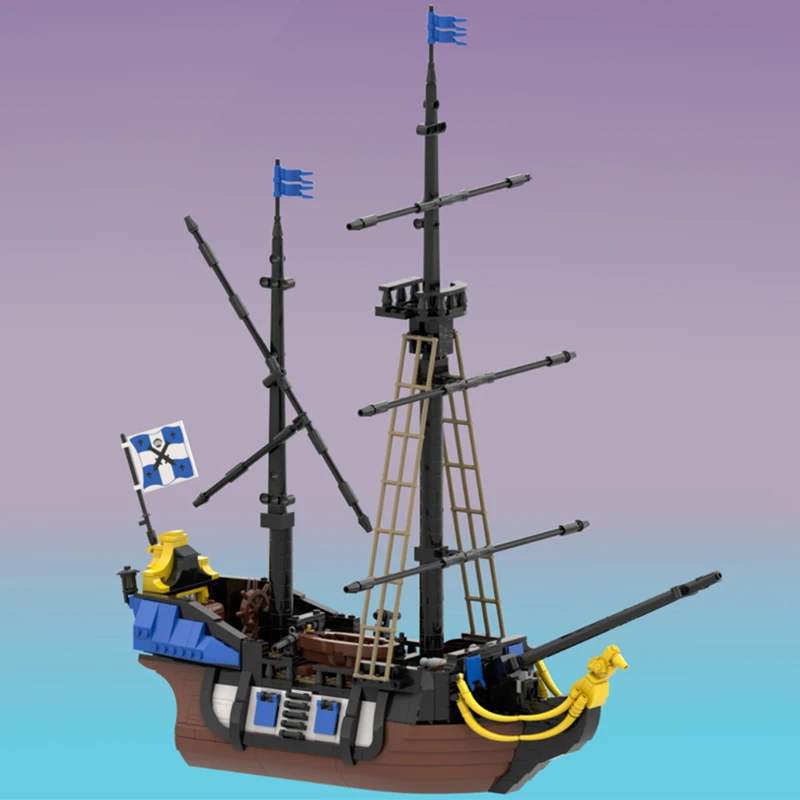 NUOVO 1152PCS Medievale Pirata Serie Caraibi Clipper nave Modello FAI DA TE idee creative childToy AssemblyPuzzle compleanno Regalo MOC-6274