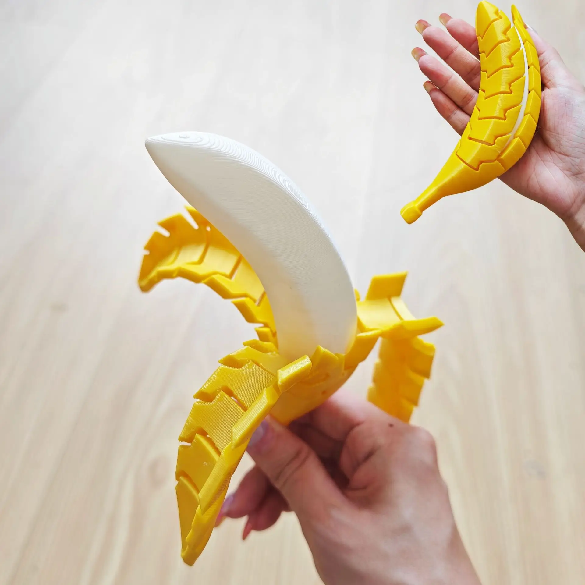 3D Printed Joint Movable Banana Stress Relief Toys Pressure Relief Massager Stick Office Decompression Ornaments Creative Toys