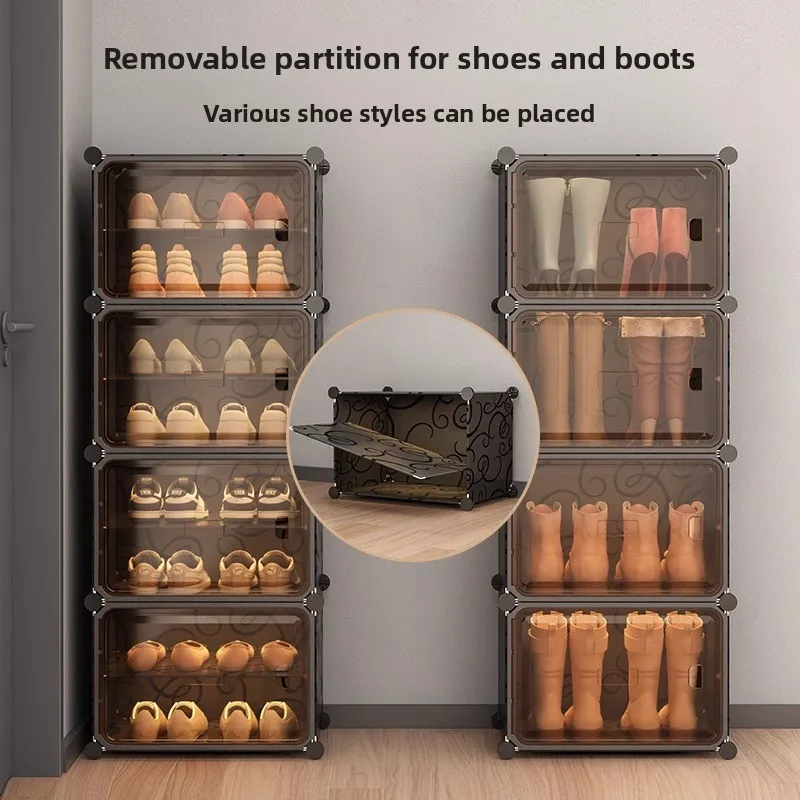 

Acrylic Shoe Rack, Multi-layer Shoe Cabinet, Indoor Entrance Entrance Storage Cabinet, Thickened Transparent Shoe Box