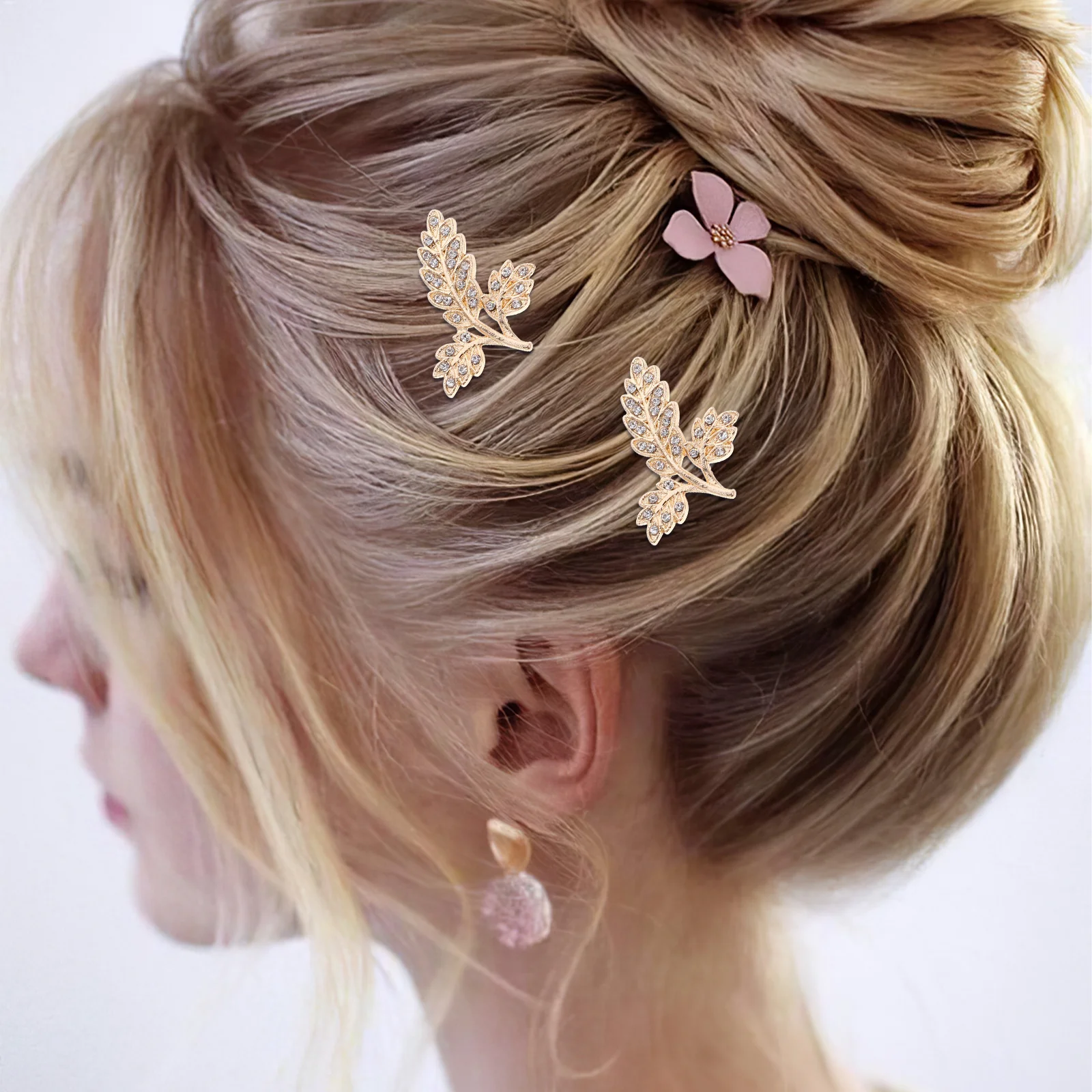 

2pcs 2 Pack Phone Case Decor Decoration DIY Decorations Miniature Leaf Ornament Golden Decorative Charms