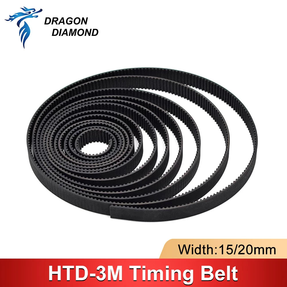10M HTD3M PU Open Belt 3M 10mm - 30mmTiming Transmission Belt 3M Polyurethane for CO2 Laser Engraving Cutting Machine