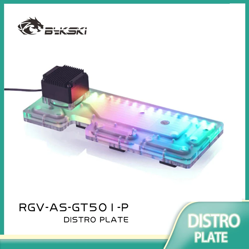 BYKSKI Acrylic Board Water Channel Kit for ASUS TUF GAMING GT501 Computer Case Support DDC Pump Assembly Easier RGV-AS-GT501-P
