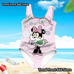 Mickey Mouse Summer Girls' Swimsuit One Piece Children Swimwear Minnie Cartoon children's swimwear Kids Beachwear Swimsuit For G