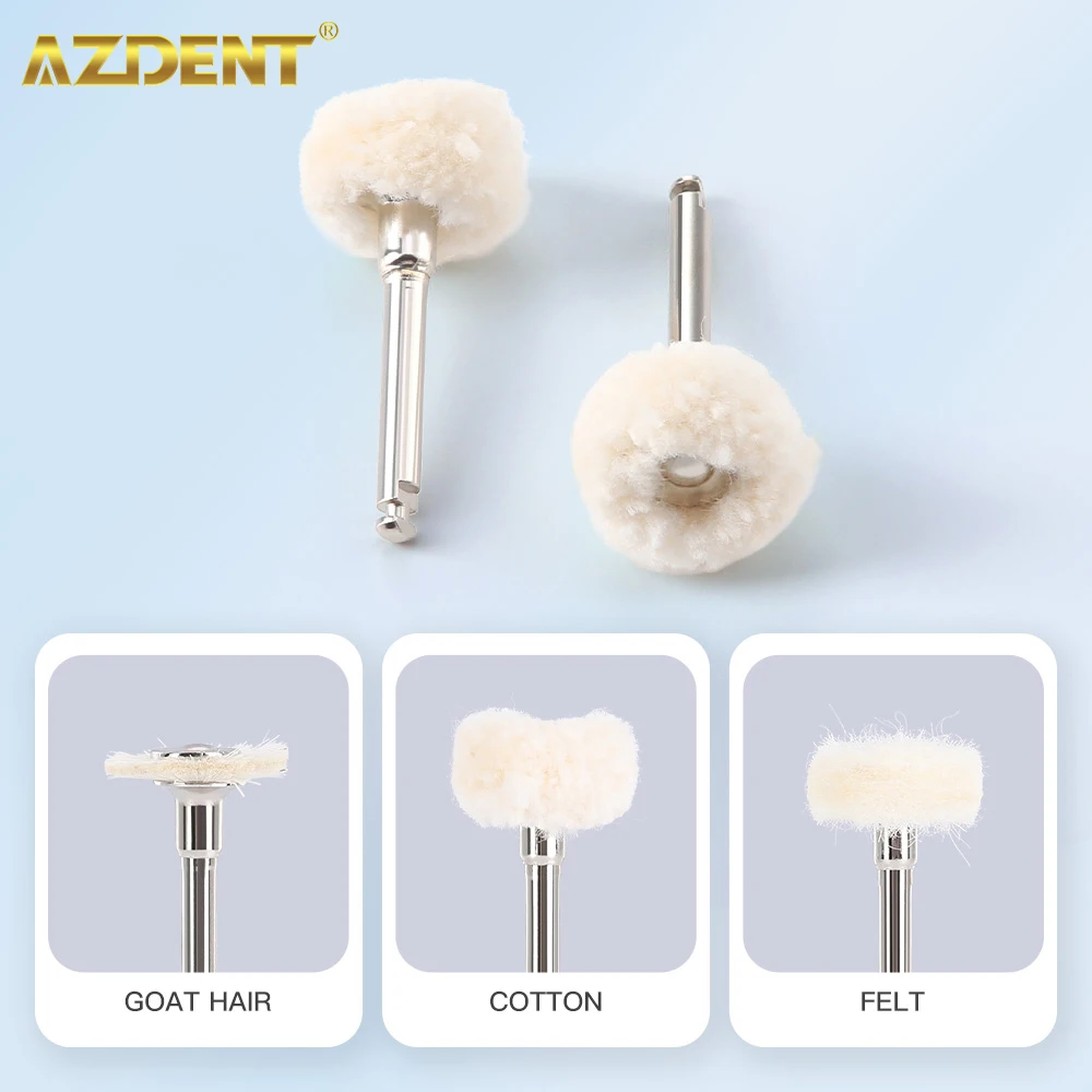 AZDENT Dental Polishing Brush Wheel 5pcs/Pack Teeth Polisher For Low-Speed Handpiece RA2.35mm Dentistry Instrument Lab Tools