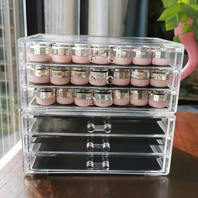 Nail jewelry box nail polish glue Japan plastic phototherapy glue storage box acrylic transparent drawer storage box