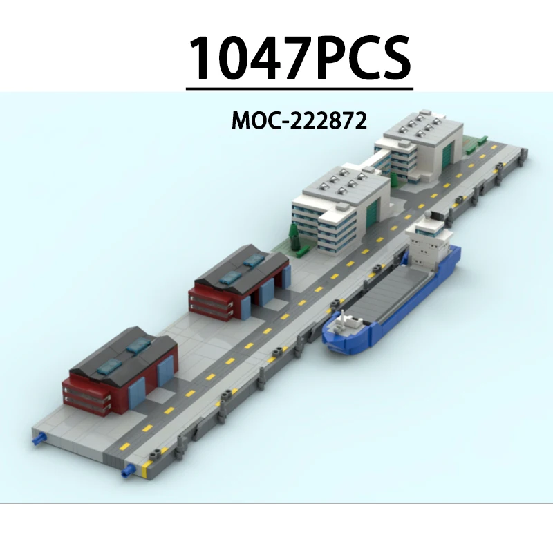 

MOC-222872 Small Modular Building Dock Expansion Kit CSM013 Assembly Model 1047Pieces Children's Christmas and New Year Toy Gift