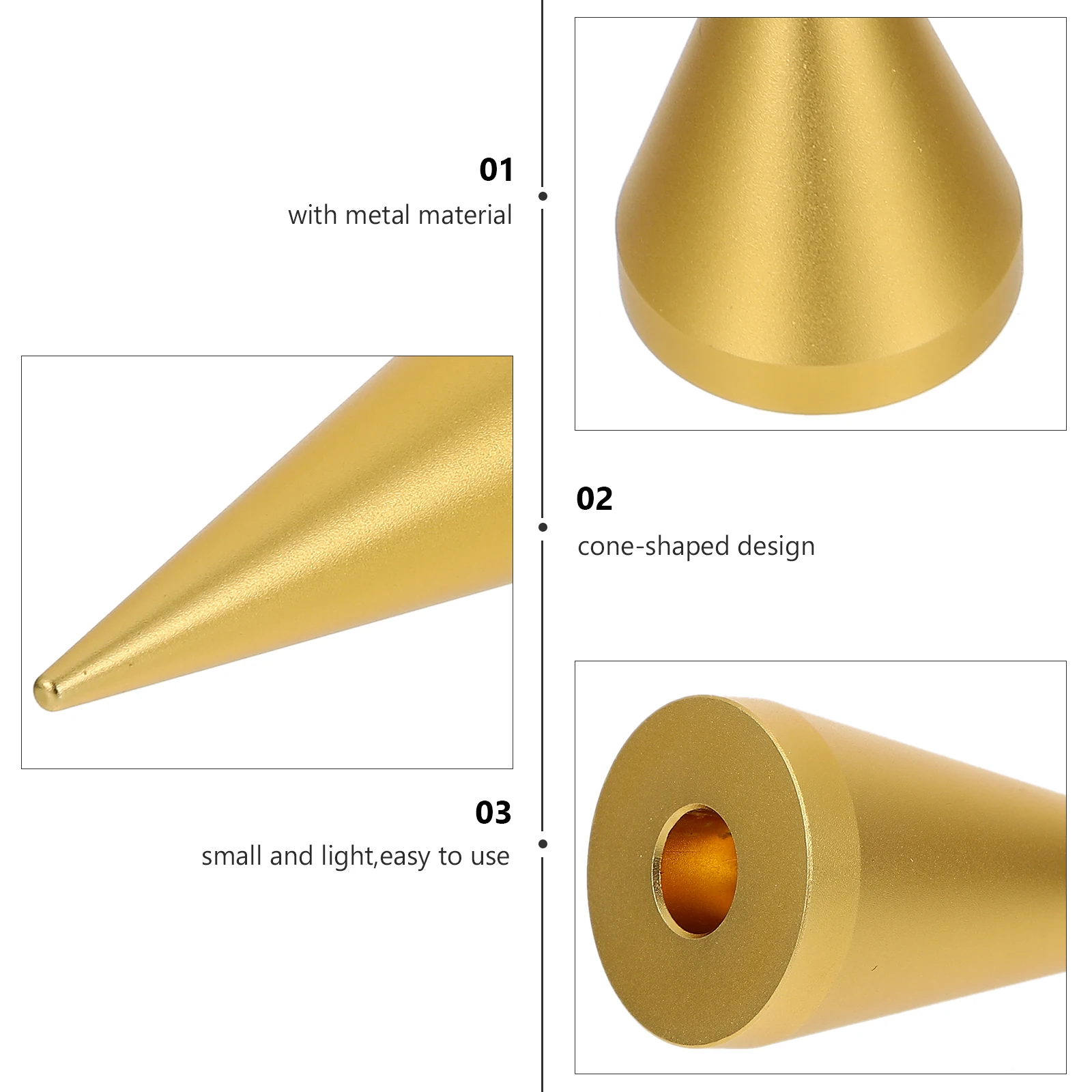 

Jewelry Display Stand Ring Holder Cone Gold Conical Finger Golden Versatile Holders Storage
