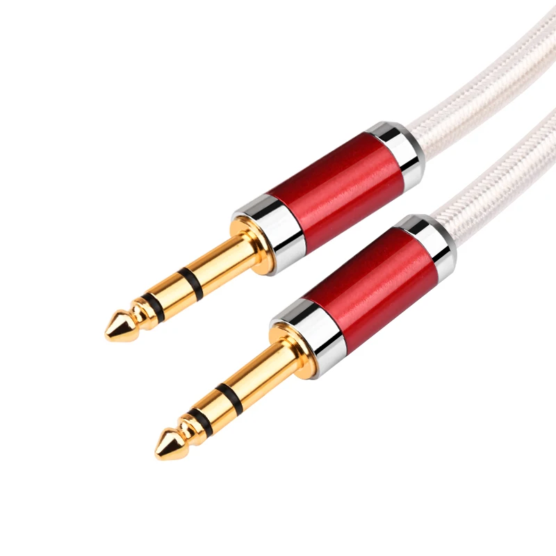 

ATAUDIO HiFi 6.5mm TRS Aux Audio Cable Hi-end 7N OCC and Silver Mixed 6.5mm TRS Balance Cable for Amplifier Mixer Speaker