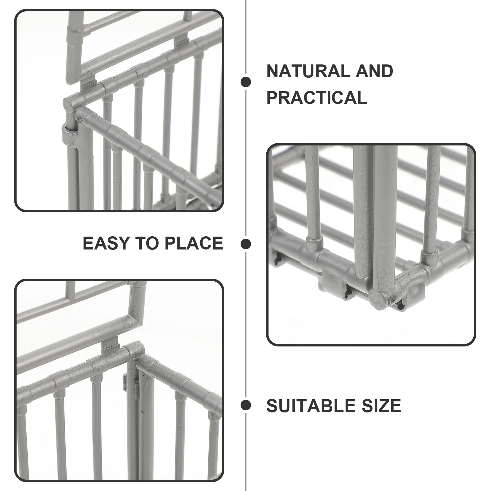 Beast Fence Modelo Miniaturas Action Figure Cage, Acessórios De Brinquedo DIY, Armazenamento ABS, Decoração Da Casa