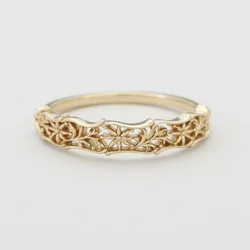 LAMOON 925 Sterling Silver Rings For Women Gold Plated Delicacy Hollow Out Pattern Vintage Stacking Ring Fine Jewelry Gift