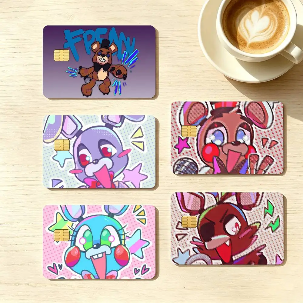 game F-Five Nights at F-Freddys  Credit Card HD Stickers Game Card Decal Small Chip Waterproof Sticker Gift