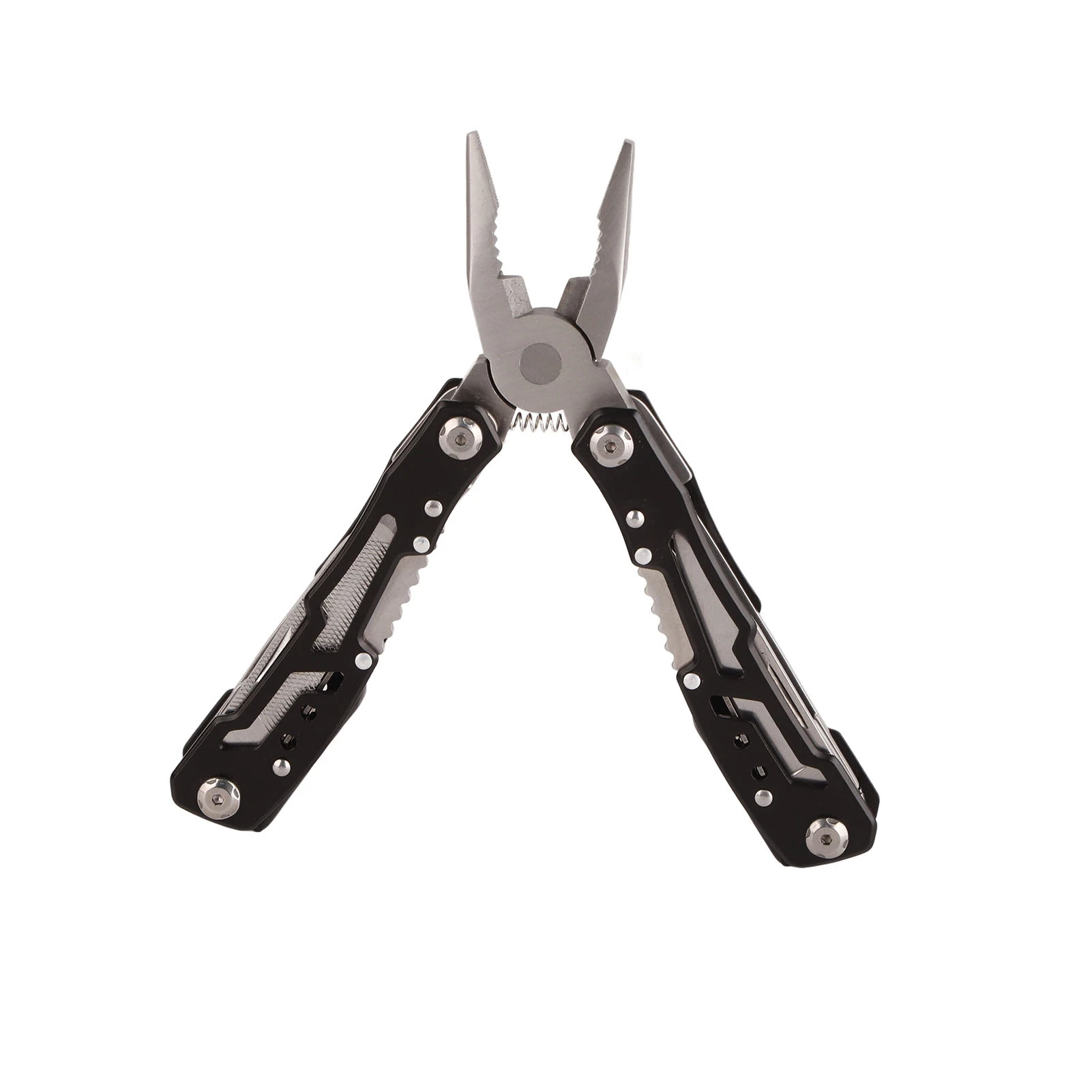 Multi Function Folding Tool Pliers Stainless Steel Portable for Outdoor Camping Black