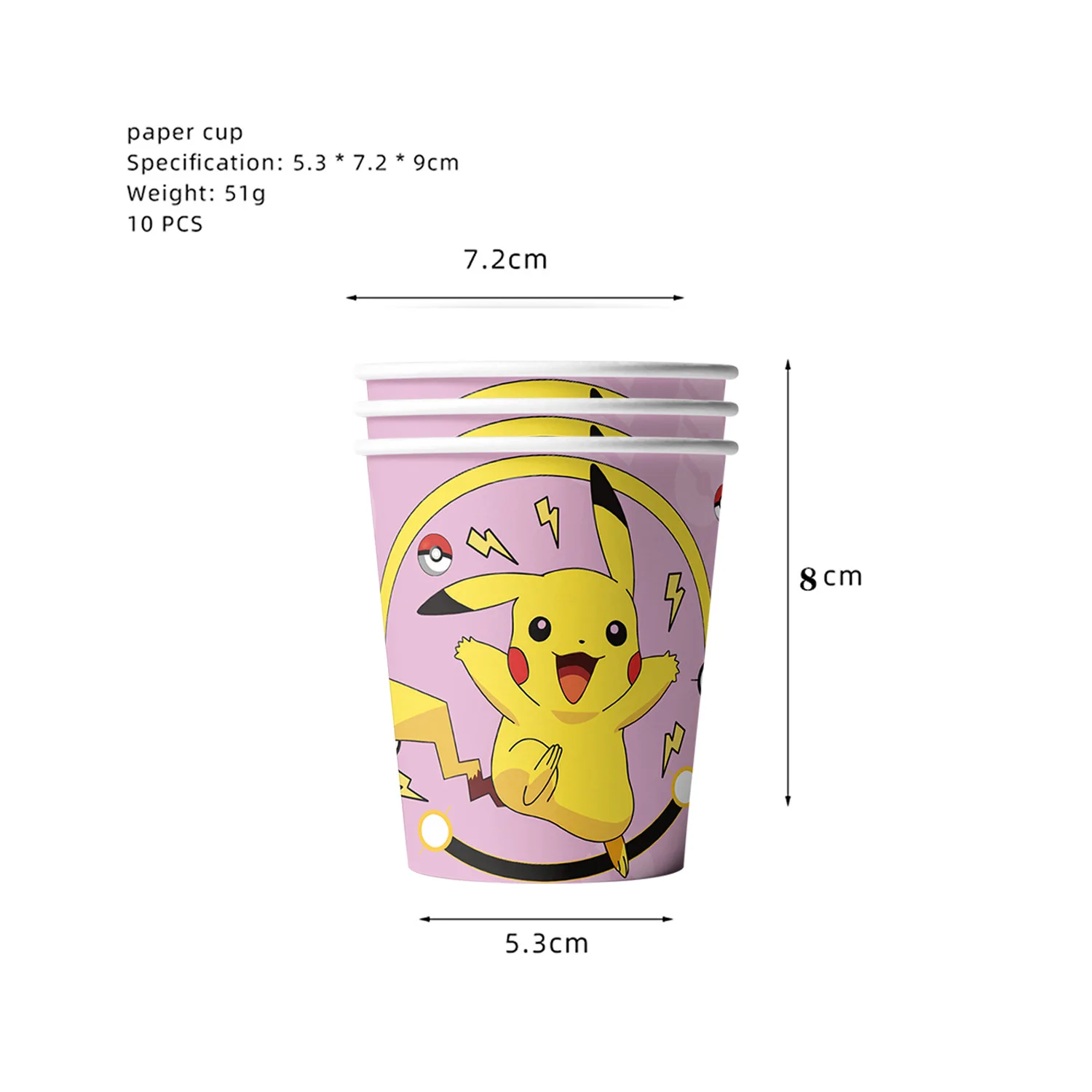 Pokemon Pikachu Party-Dekorationsset: Pappbecher, Teller, Servietten, Tischdecke, Geburtstagszubehör, verschiedene Ausführungen verfügbar