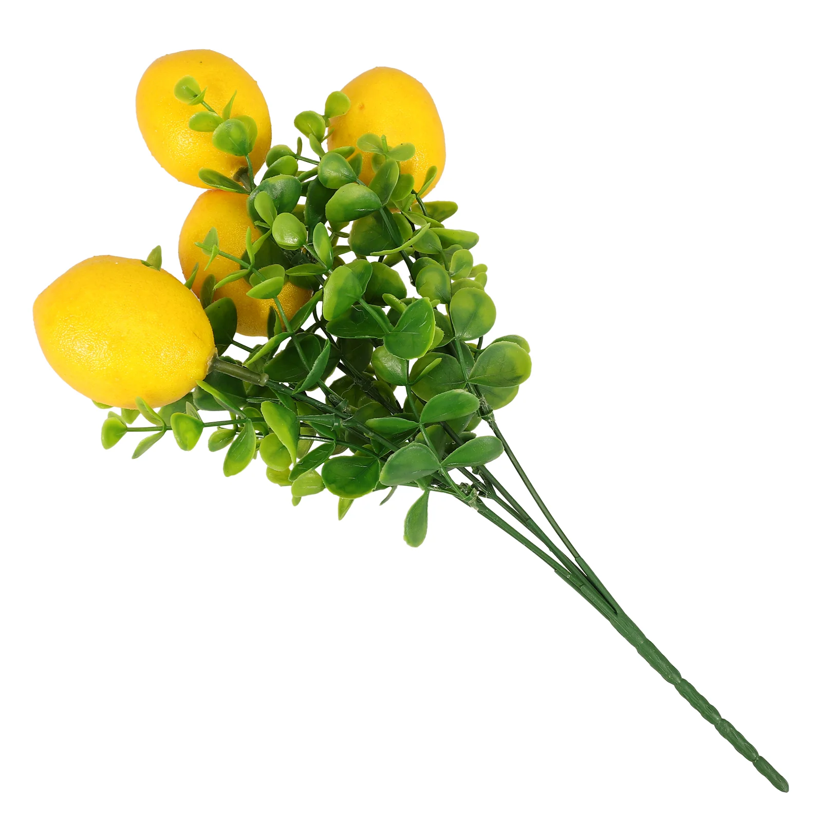 Simulated Branch Decor 5 Fork Lemon Bundle Artificial Fruit Stem for Vase Table Centerpiece Store Office Bar Faux Lemon Branches