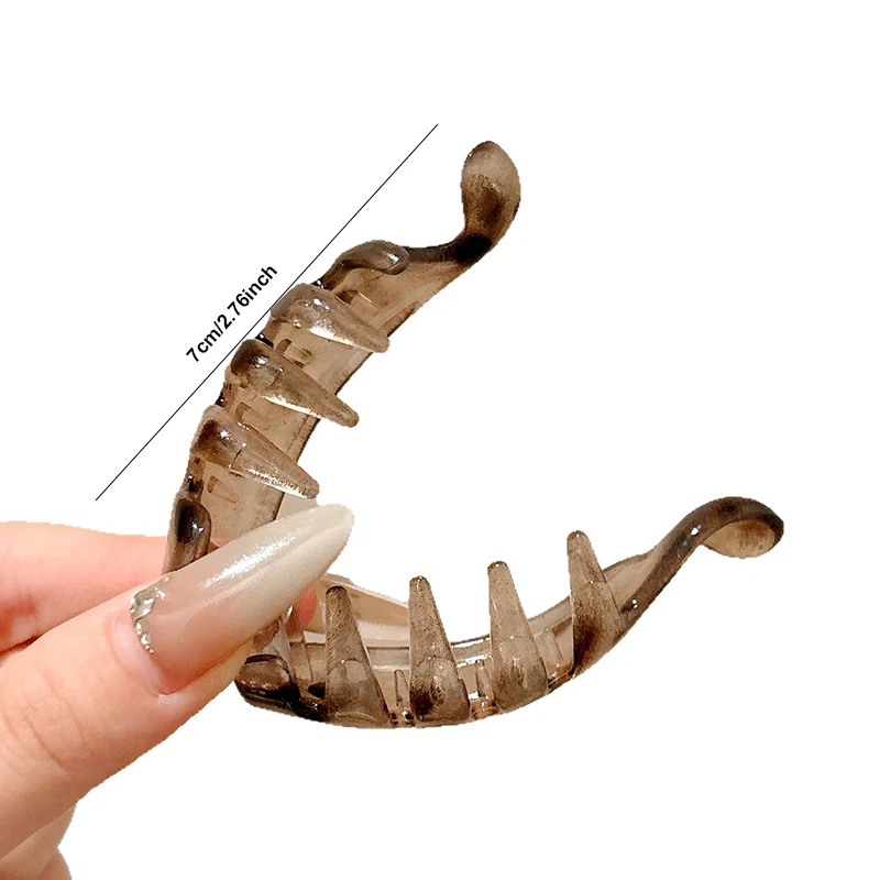Winzige Bananenklammern, modische vertikale Kunststoffklammern für Damen, elegante Haarnadeln für hohe Pferdeschwänze, Twist-Clips, einfache Haaraccessoires – Detail 6