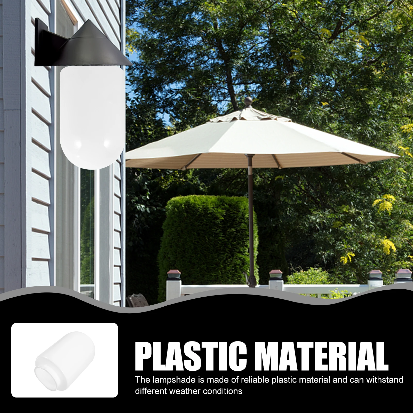 

Замена абажура для наружной стойки, простой стиль, крышка светильника для крыльца, патио, настенное крепление, улучшение яркости