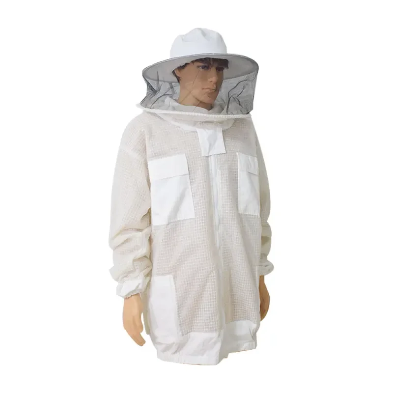 Professional Bee Suit 3 Layer Beekeeping Clothing Beekeeping Clothes with Removable Hat Beekeeping Suit Beekeeper Clothing