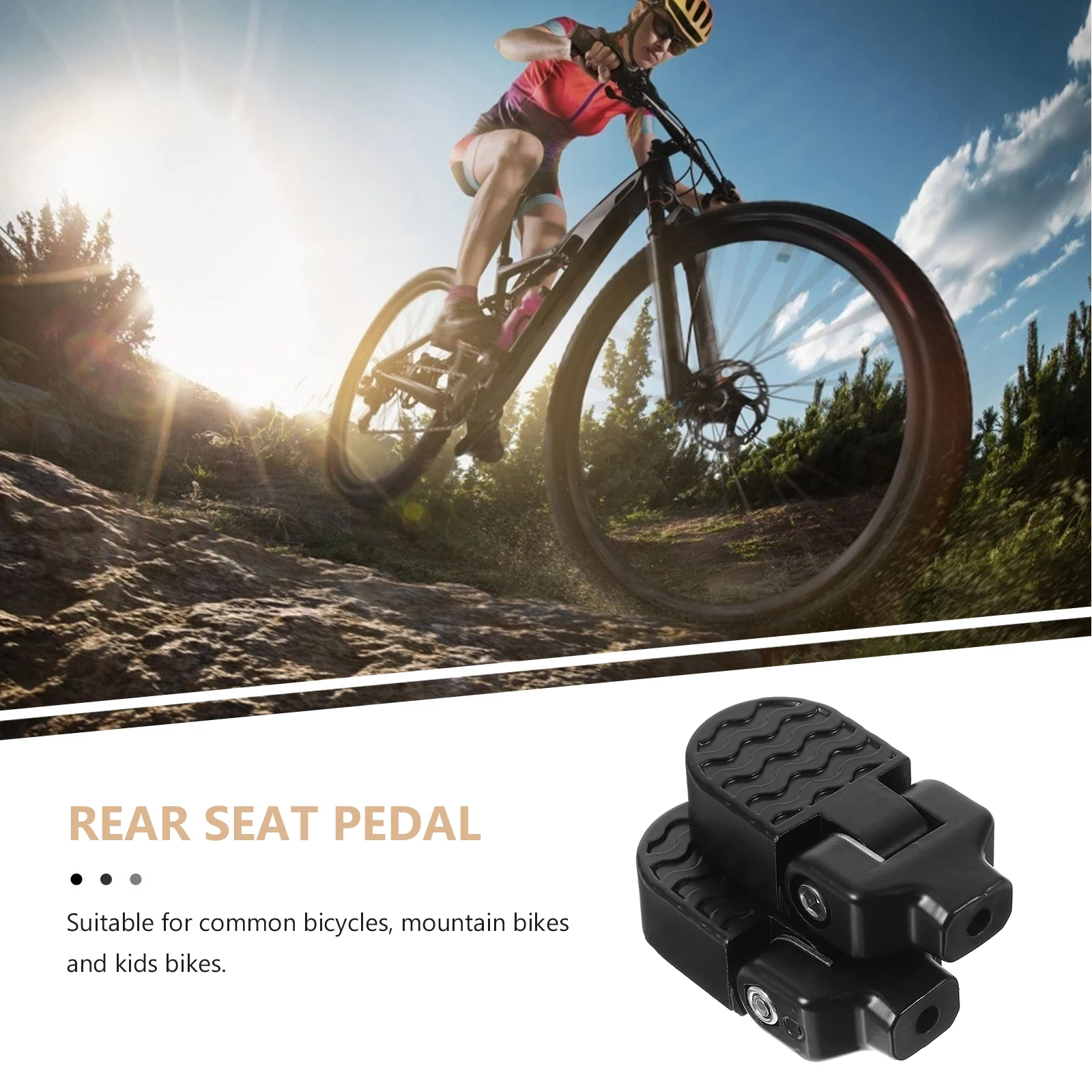 

1 Pair Aluminum Alloy Rear Seat Pedal Foldable Bike Foot Rest Sturdy For Mountain Kids Bicycles Retractable Rear Pegs