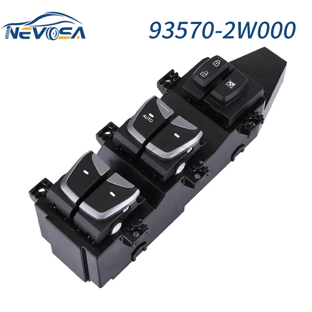 NEVOSA 93570-2W000 93570-2W030 Master Power Window Switch For Hyundai Santa Fe IX45 DM 2013-2016 Front Left Lifter Button