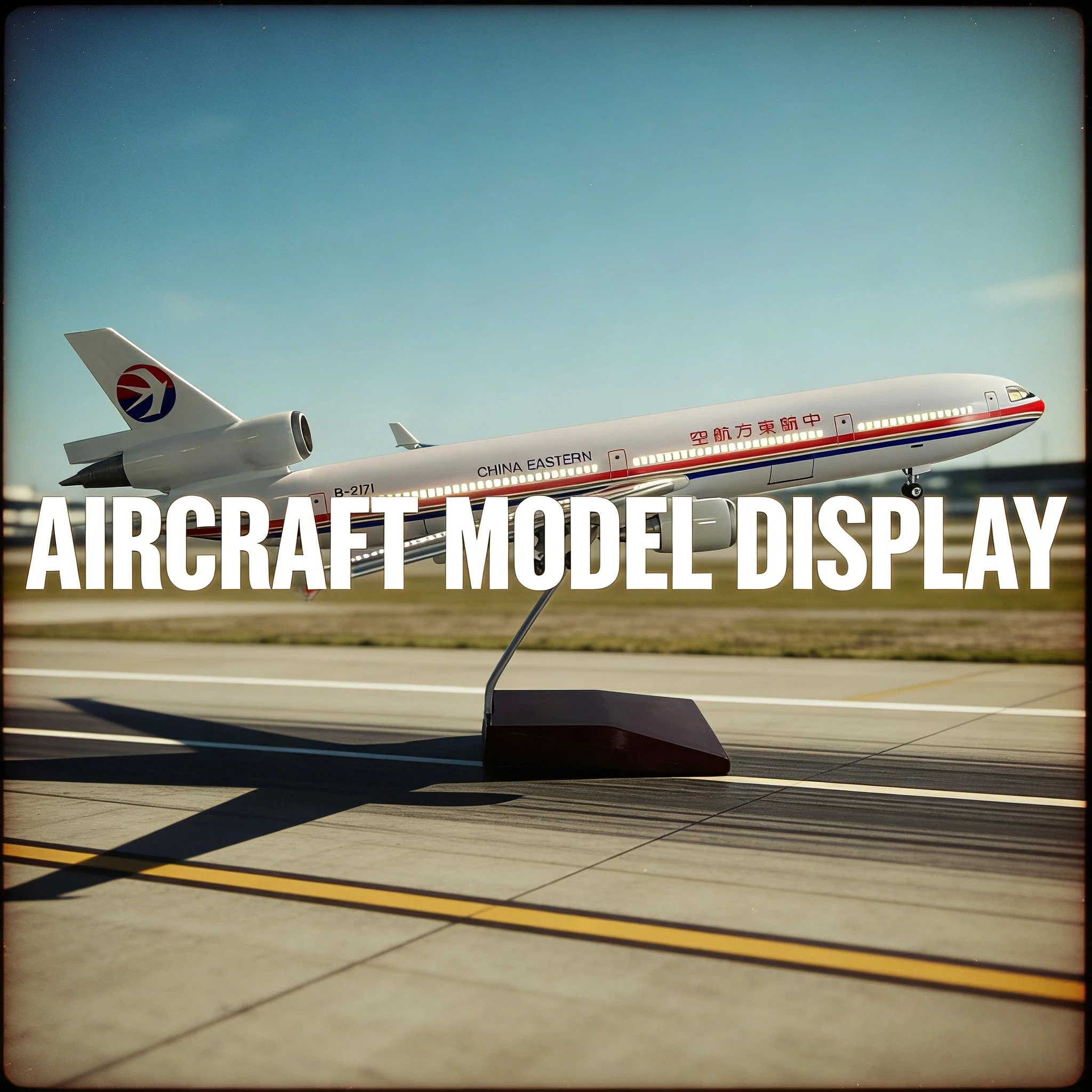 

China Eastern Airlines McDonnell Douglas MD11 Airplane Model With LED Lights Wheels Static Simulation Ornament For Aviation Fans