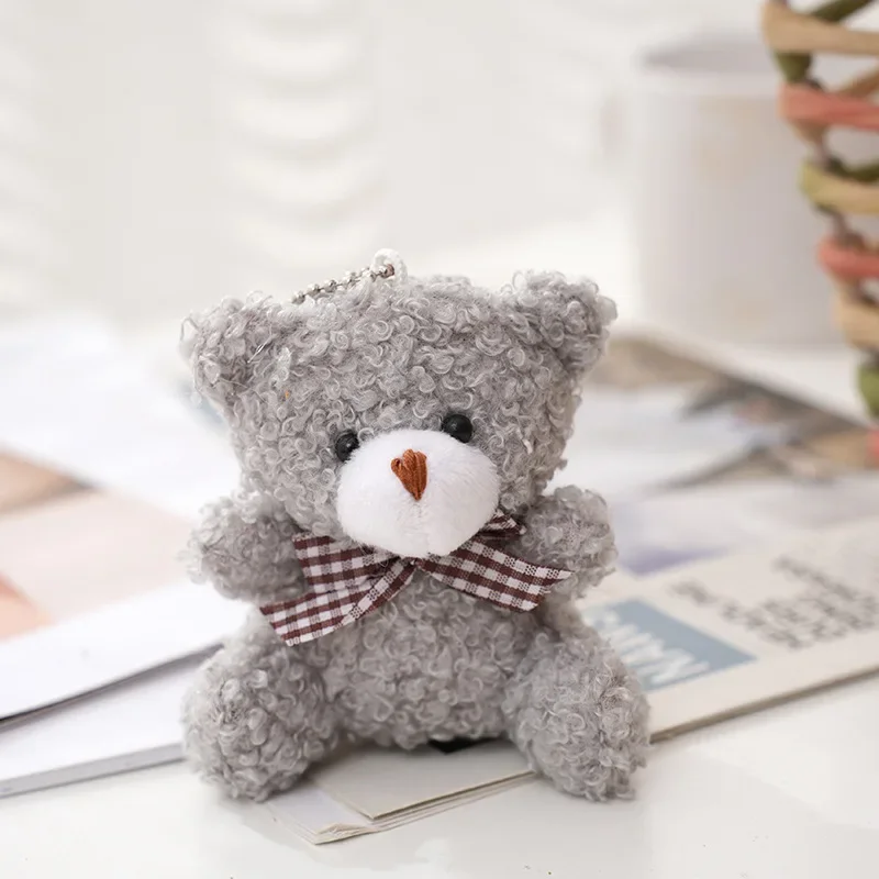 Mini Ours en Peluche Mignon et Doux pour Enfant, Décoration de Noël et de Mariage, Porte-clés, Pendentif au Beurre