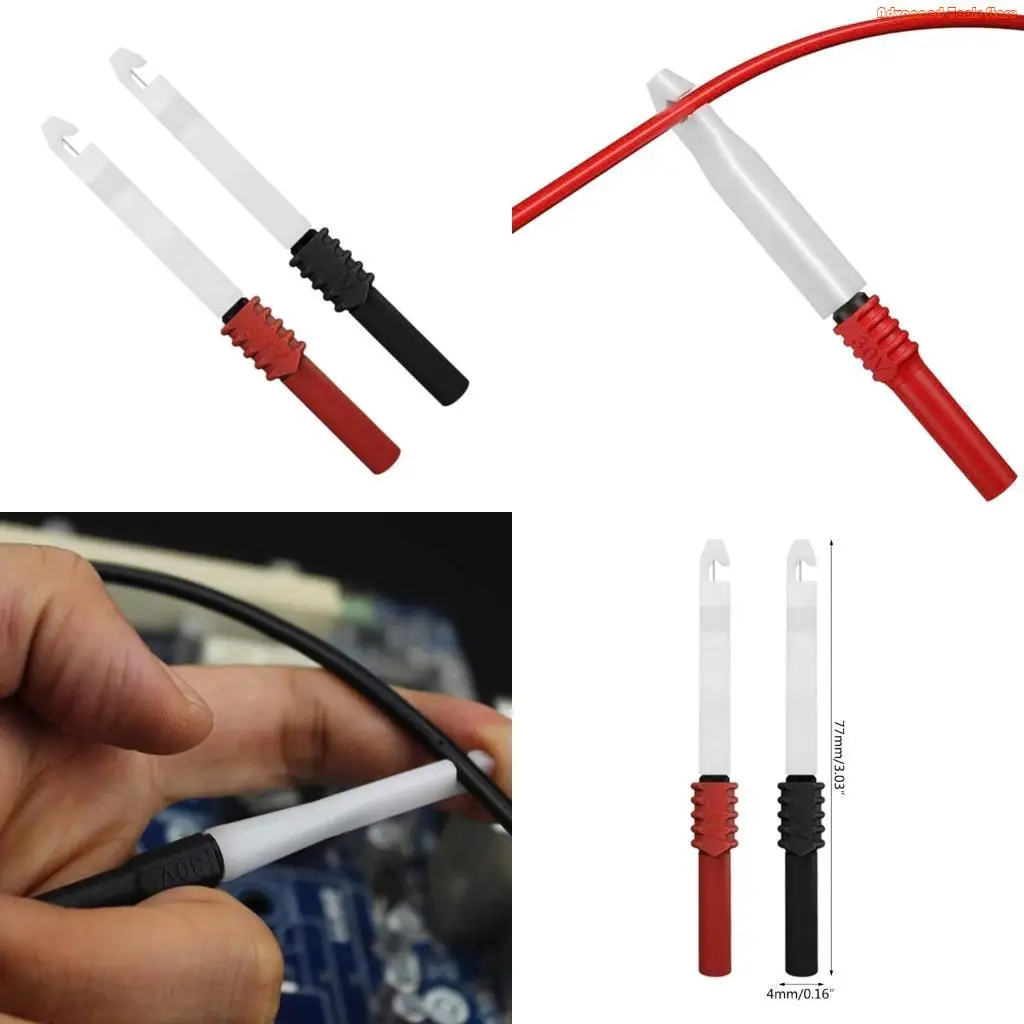 2Pcs Multimeter Test Leads Probe Tip Back Automatic Tool Car Diagnostic Tools W91B