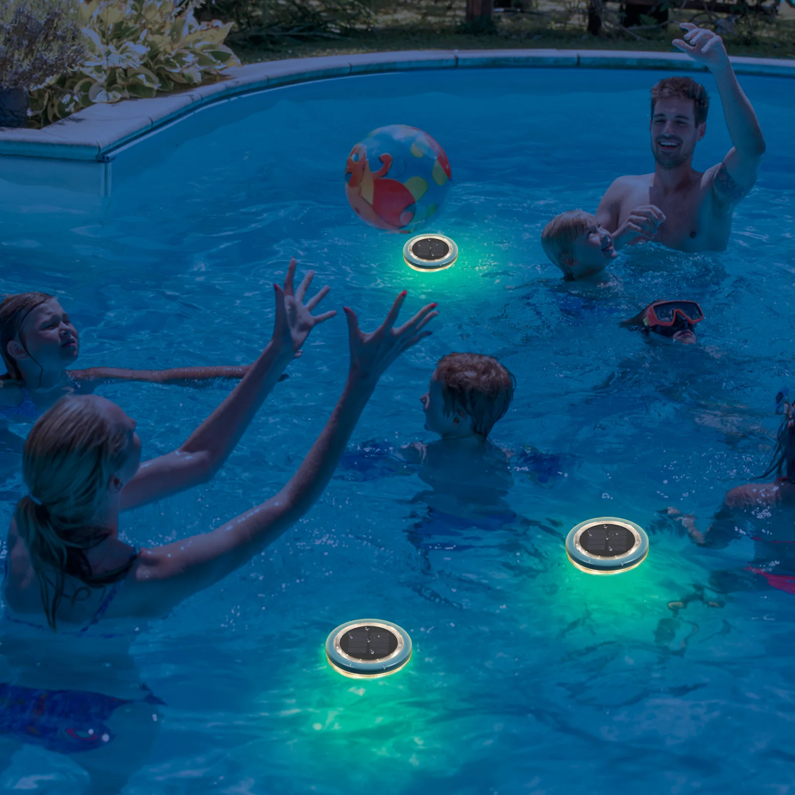 

Плавающий светильник для бассейна на солнечной энергии, автоматический ночной водонепроницаемый садовый пруд, двор, плавающий светильник для бассейна