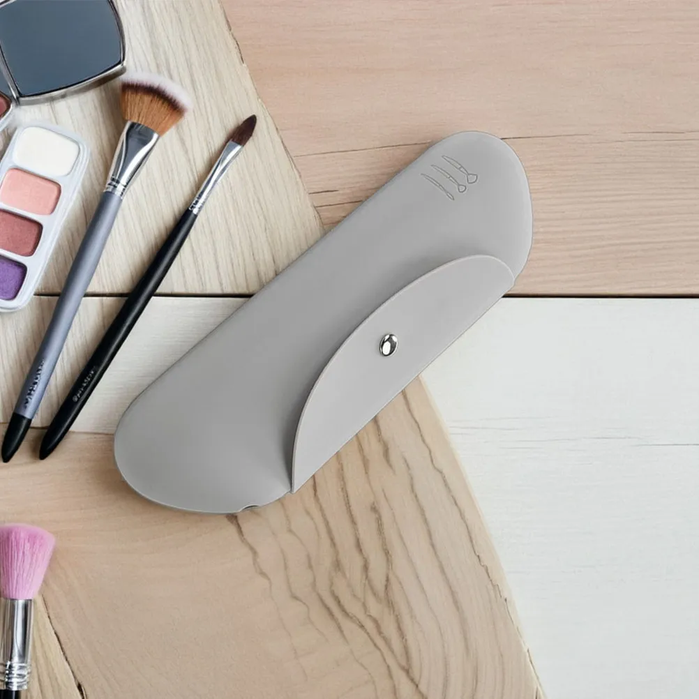 2Pcs Silicone Makeup Brush Storage Bag Portable Travel Organizer Dustproof Brush Holder for Small Brushes