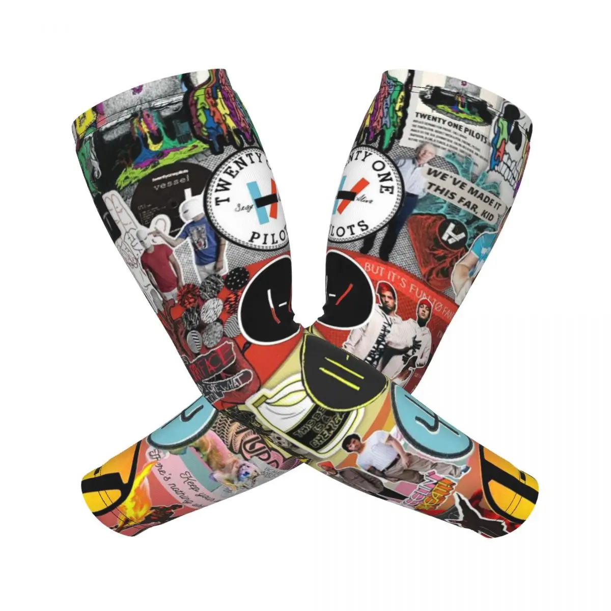 

Twenty One Pilots Рукава для мужчин и женщин Защита от солнца и ультрафиолета Татуировки Спортивное охлаждение Велоспорт