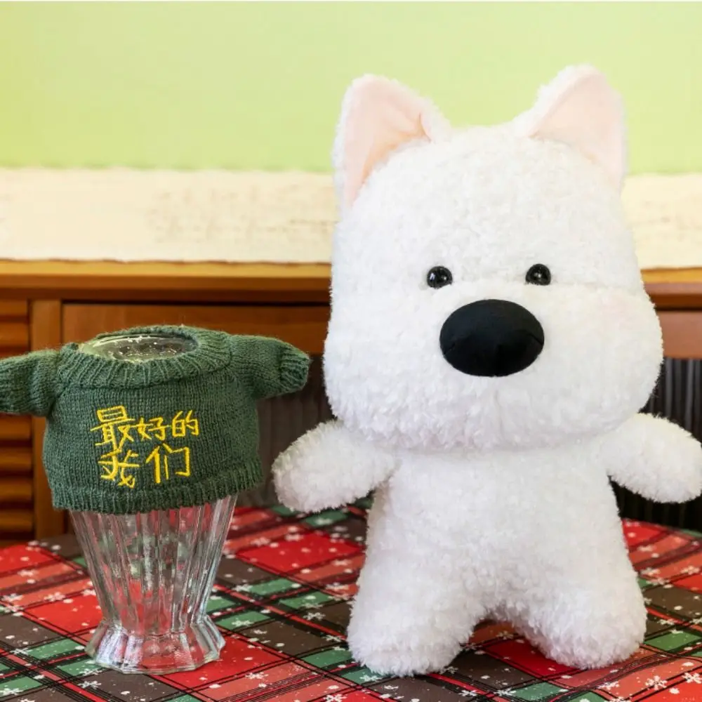 Knuffeldier Simulatie Hond Pluche Pop Groot Oor Pluizige Cartoon Schattige Hond Pop Cartoon Zacht Gevulde Sjaal Puppy Hond Home Decor