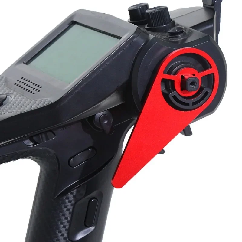 FLYSKY G7P Kit remoto de mão única Atualização de controle de arma de liga de alumínio (vermelho/preto) 8g leve