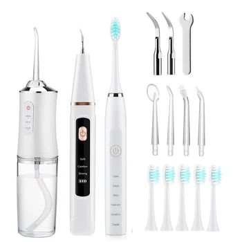 Dental Oral Irrigator Water Flosser Water Jet Ultrasonic Dental Scaler Cleaner Electric Toothbrush Whitening Oral Care Set