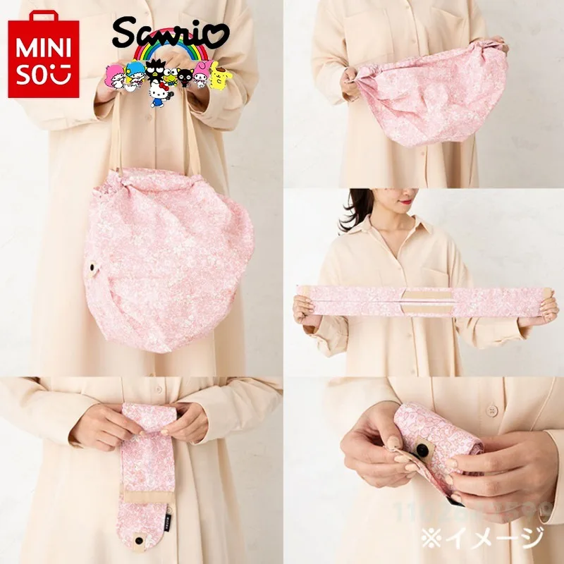 Sanrio Handheld Shopping Bag Fashionable High Quality Foldable Portable Storage Bag Cartoon Large Capacity Multifunctional Bag