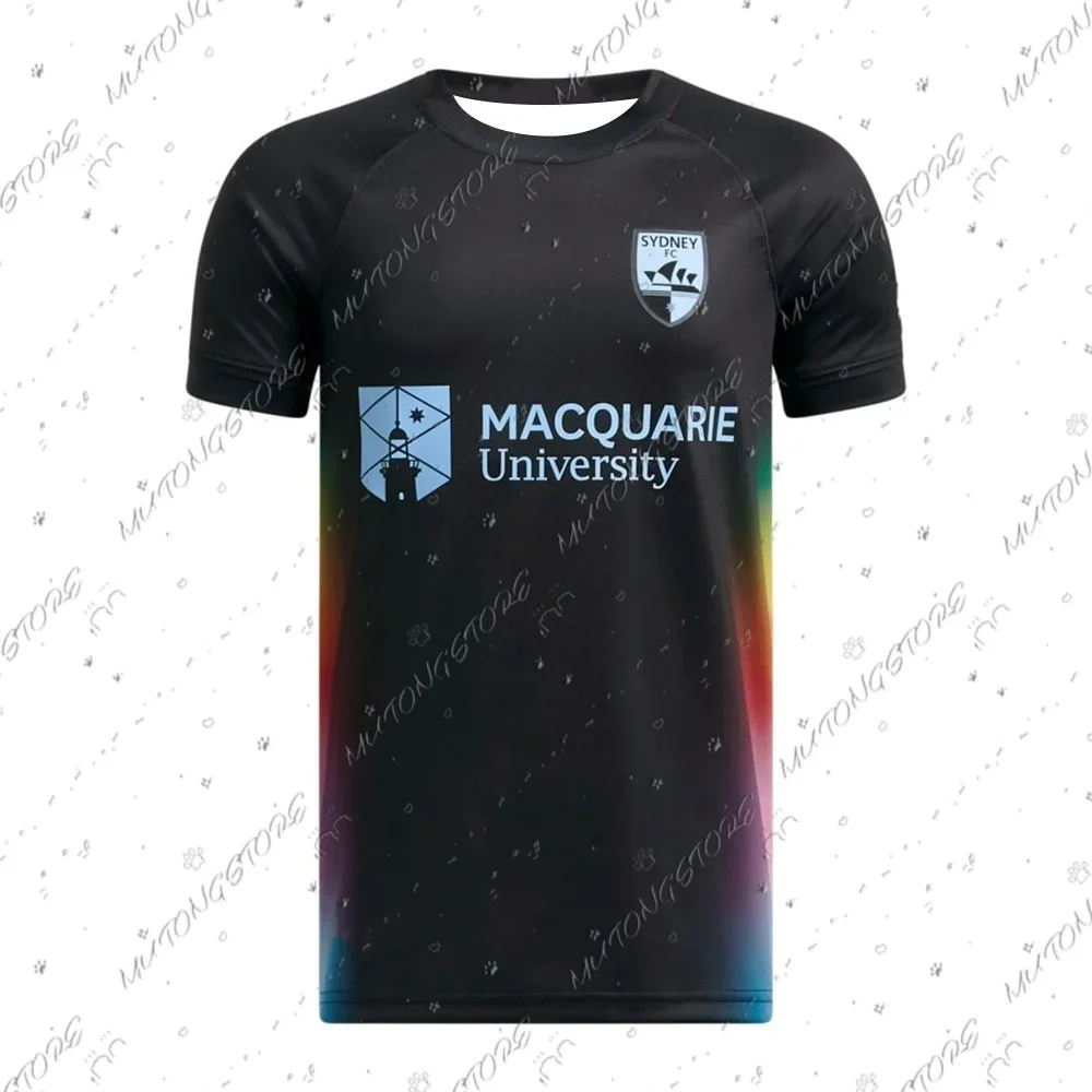 

Мужская футбольная рубашка Sydney FC 2025, молодежная детская спортивная одежда, тренировочная футбольная форма большого размера, дышащая футболка унисекс из джерси