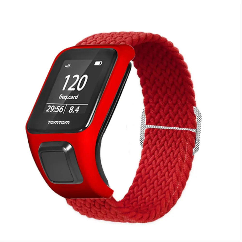 Correa de nailon para reloj TomTom Runner 2 3 Spark Adventurer, pulsera deportiva de repuesto transpirable para aventurero/Golfer 2/Spark3 Music