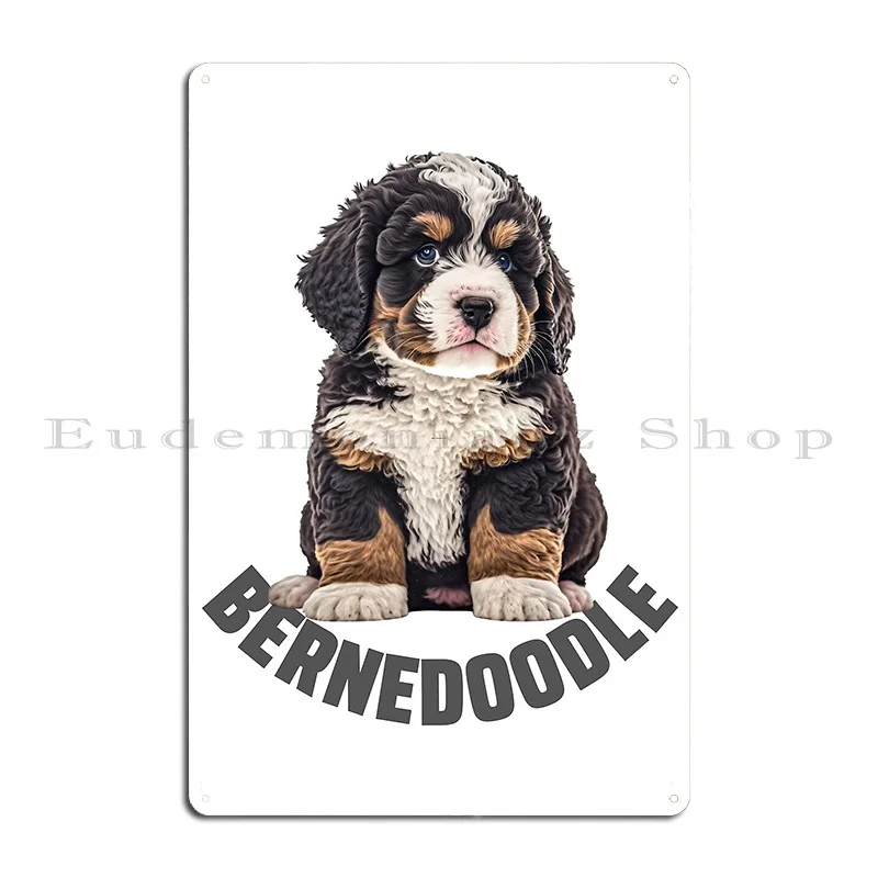 Adorable Bernedoodle Cute Bernedoodle Puppy Metal Sign Cinema Home Club Designs Custom Tin Sign Poster