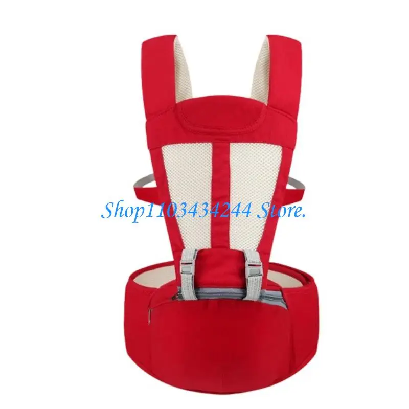 Multifunctional Infant Carrying Device Convertible Between Front Carry & Hip Lightweight Cotton Fabric Safety Use