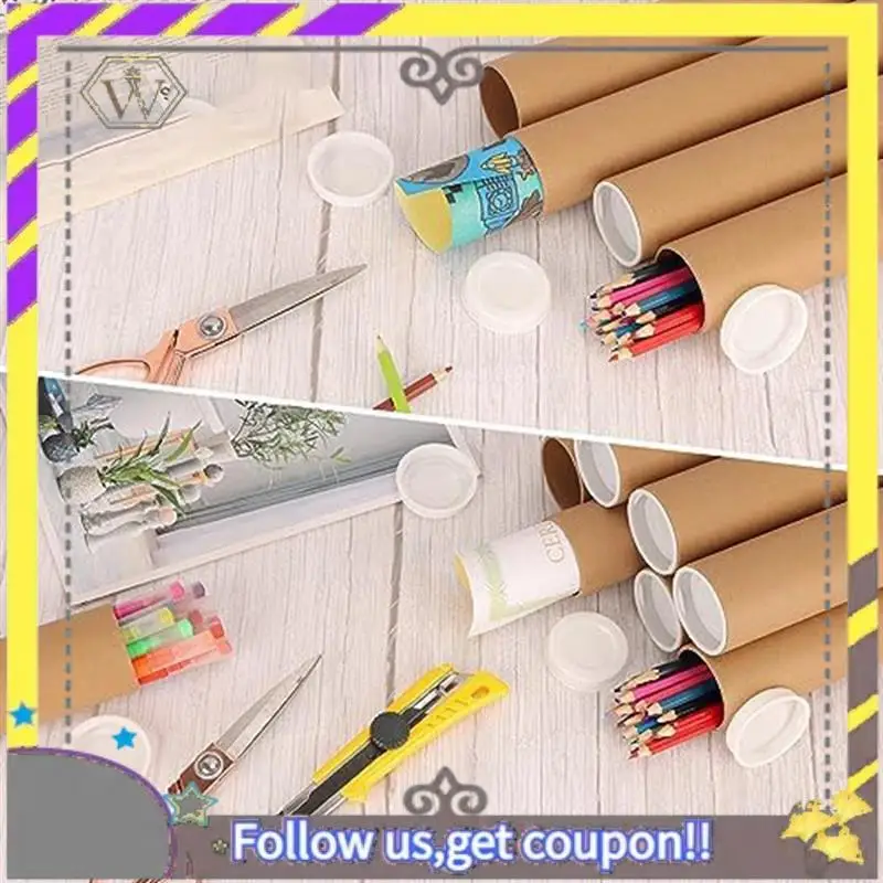 Novo 12 pçs 2x12 Polegada papelão mailers tubo cartaz com tampas para embalagem cartazes para envio