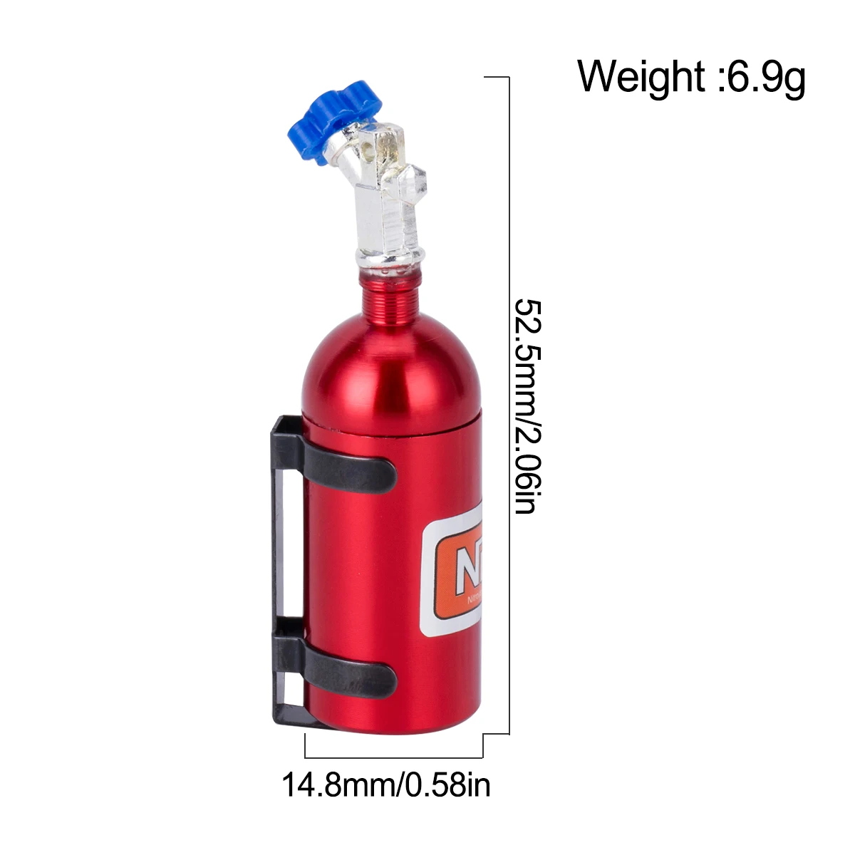 RC Crawler Car Metal Simulation NOS Nitrogen Bottle Model for 1/10 Traxxas TRX4 Defender Axial SCX10 II 90046 RC4WD Yikong 40082