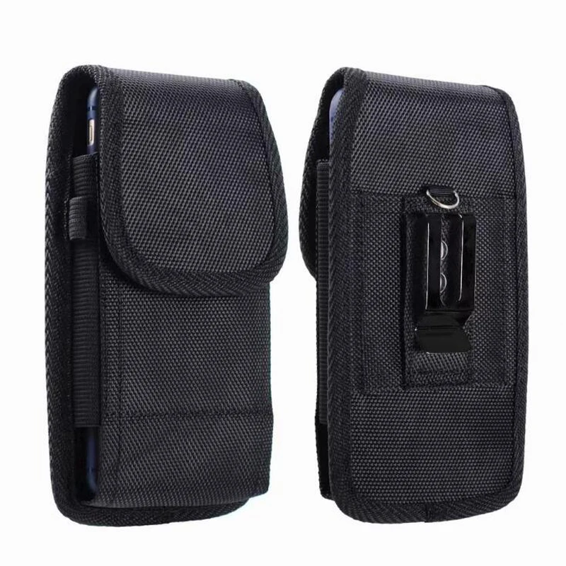 Phone Holster For Unisex Belt Vertical Style Waist Pouch Solid Color Simple Lightweight Bag Smartphone Storing Walk Outdoors