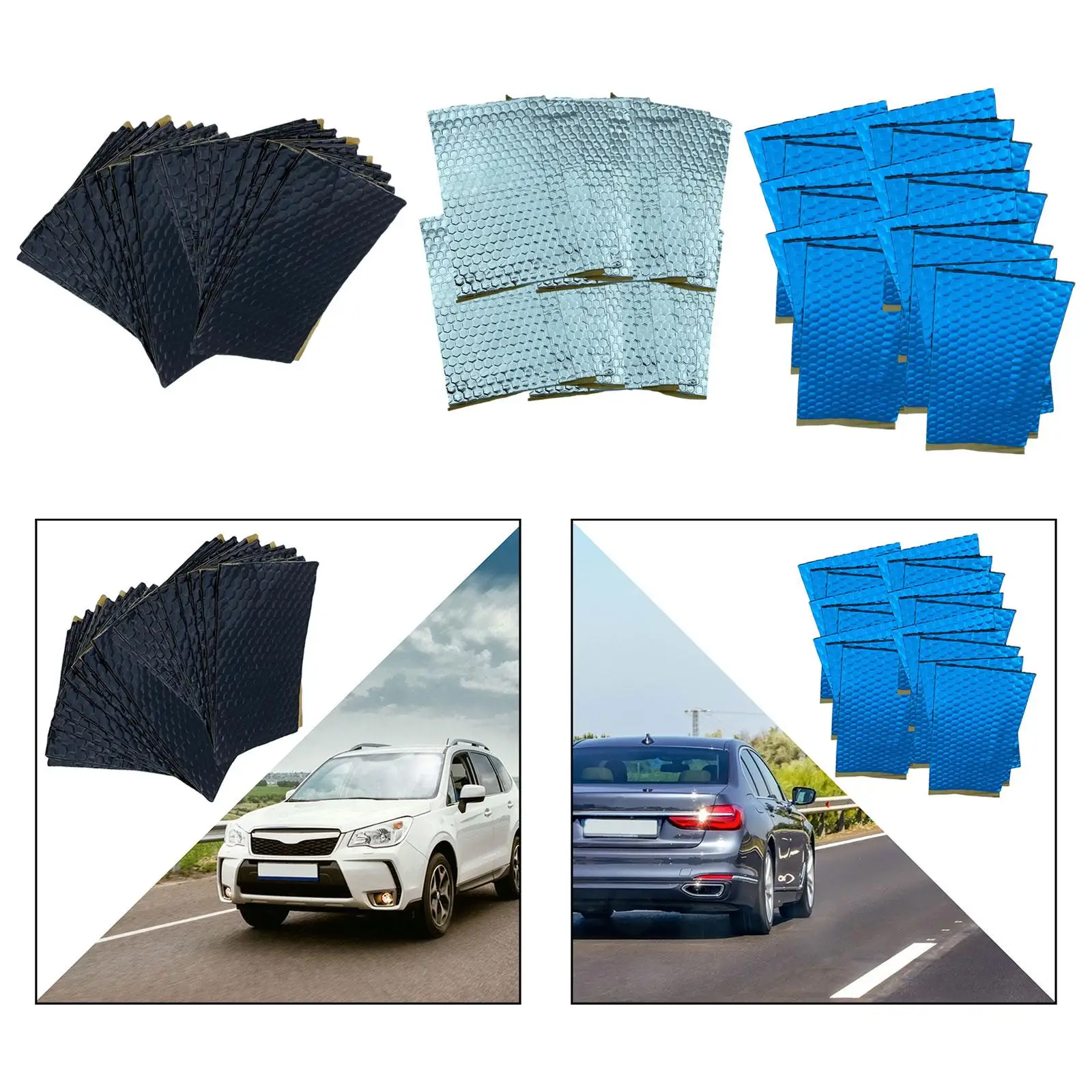 20 Pieces Car Sound Deadening Mat Noise Insulation and Dampening Car Hood Trim