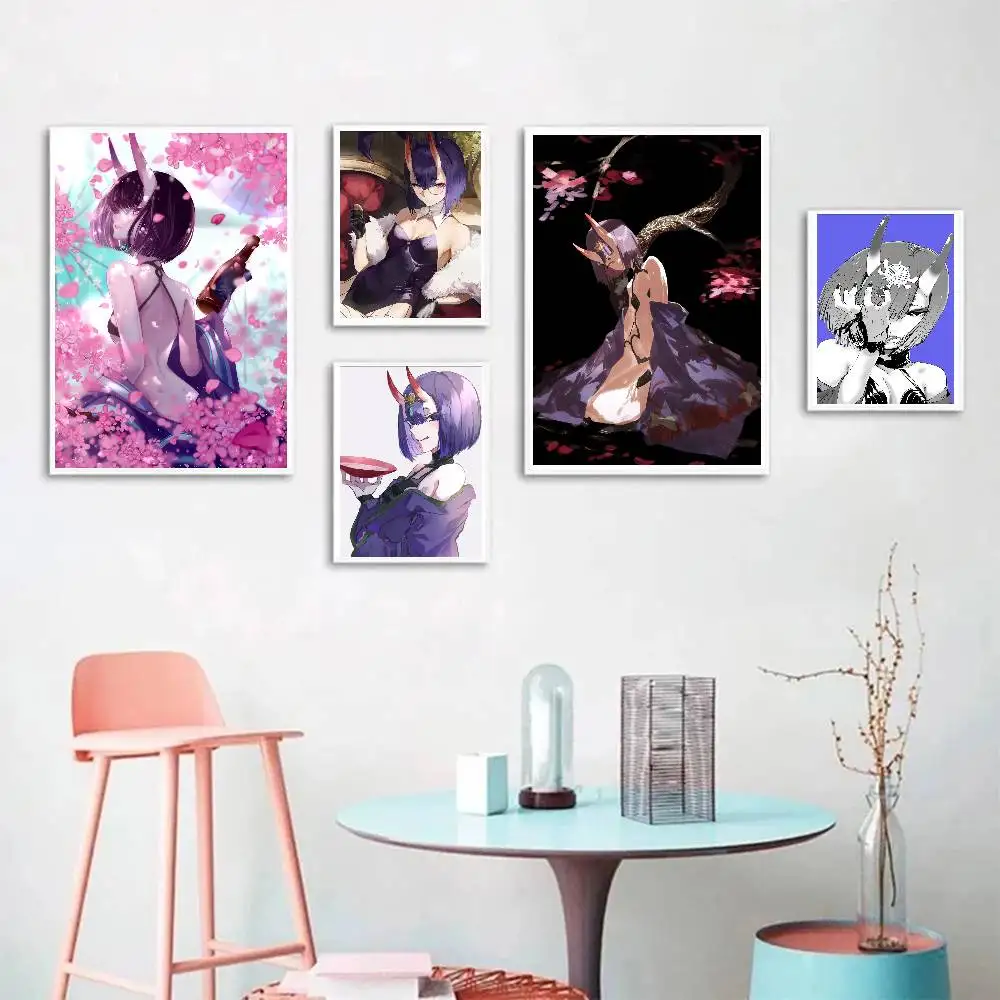 Shuten Douji Animated Game Fate Grand O-Order Posters Living Room Bar Cafe Quality Canvas Vintage Style Comics Painting Art Home