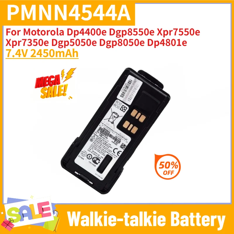 PMNN4544A Battery for Motorola Dp4400e Dgp8550e Xpr7550e Xpr7350e Dgp5050e Dgp8050e Dp4801e Walkie-talkie Battery 7.4V 2450mAh