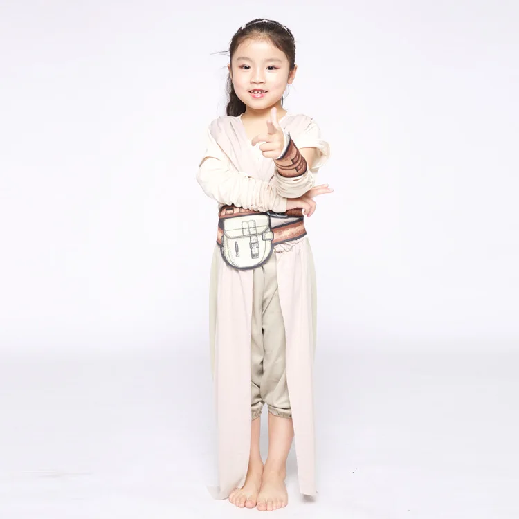 Costumes Cosplay pour enfants, Star du film, Halloween, Force Waken, ensembles Ray Cos, robe fantaisie, cadeaux de noël et du nouvel an pour enfants