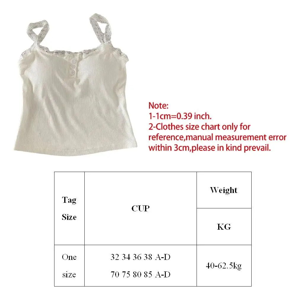 Canotta sexy in pizzo Canottiera sottile T-shirt senza maniche Canotta da donna Canotta in maglia Crop Top Donna Gilet in pizzo di nicchia con imbottitura sul petto