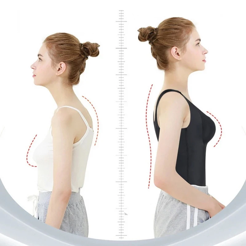 Women 3-in-1 Body Shapewear Posture Corrector Underwear Tummy Control Back Support Push Up Bra Shaper Vest Slim Tank Top Corset