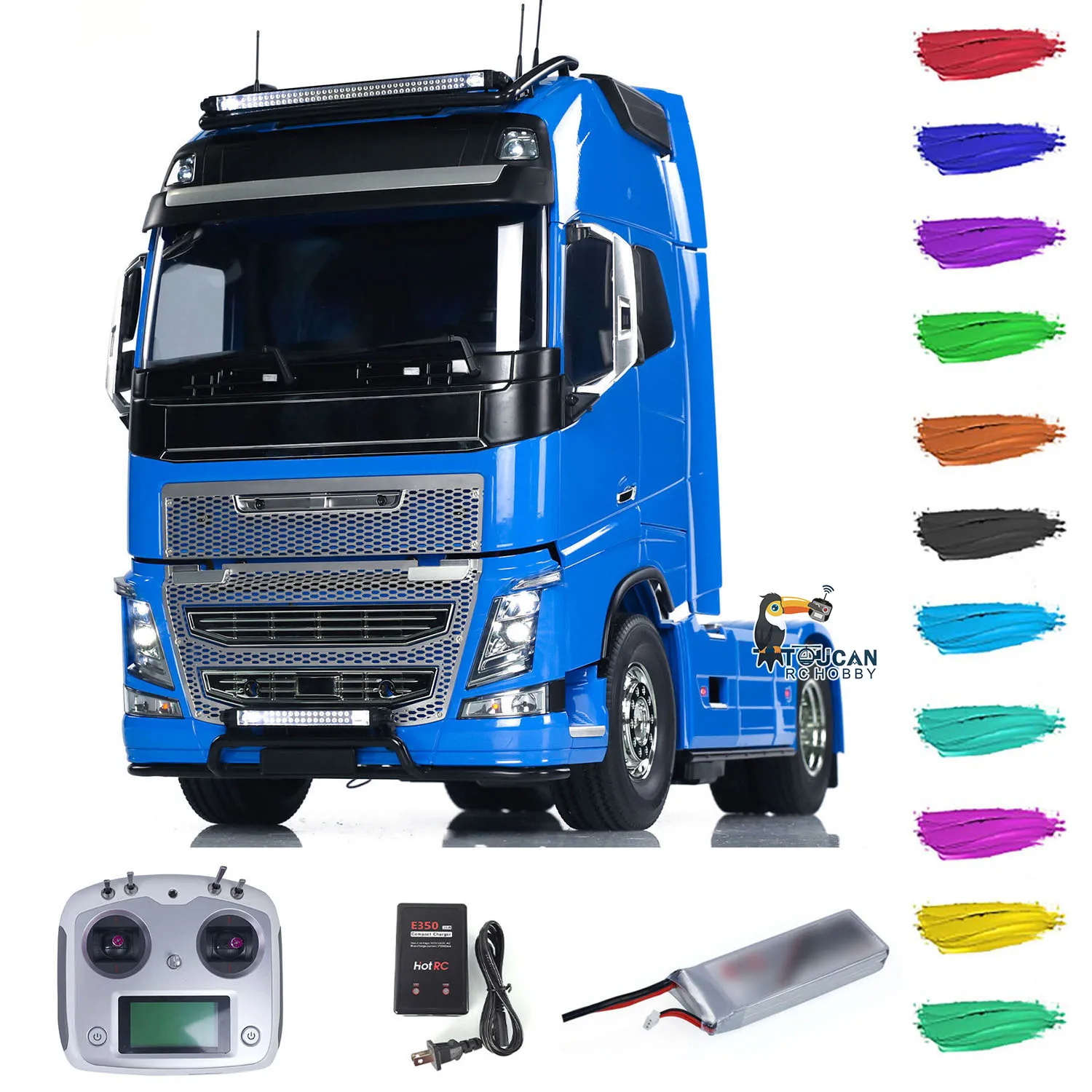 Camion tracteur RC 4x2 1/14 RTR 56375 FH16 XL750, modèle de voiture à 3 vitesses, véhicule télécommandé avec système sonore léger, jouet modèle cadeau