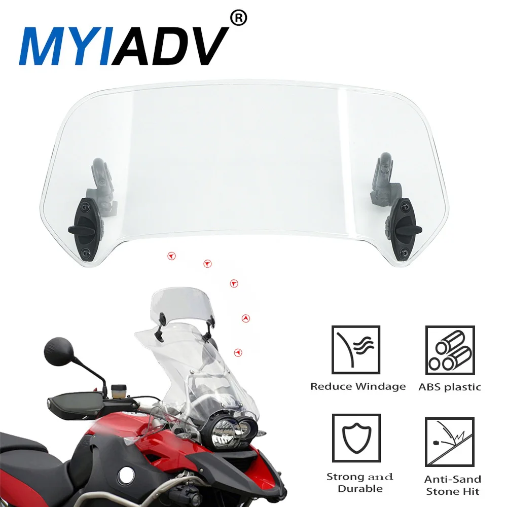Für bmw r1250gs r1200gs r1300gs für yamaha für suzuki motorrad windschutz scheibe windschutz scheibe klemm variabler spoiler luftab weiser